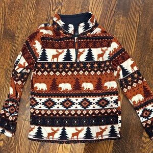 Place Brown and White Patterned Kids Shirt